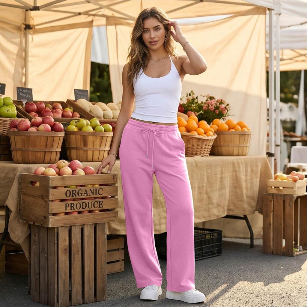 Women's Casual Wide Leg Sweatpants for and Everyday Wear