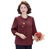Spring Outfit: Chinese-Style Shirt for Middle-Aged Women - Festive Attire for Birthdays and Weddings