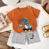 Summer Cotton Print Kids Boys Clothes Sleeveless Tops Shorts 2pcs/set Baby Girls Vest Clothing Set Children Cotton Sport Suit
