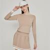 LIKK Viscose Two-Tone Knit T-Shirt (Beige)_L3A1-Nb01K