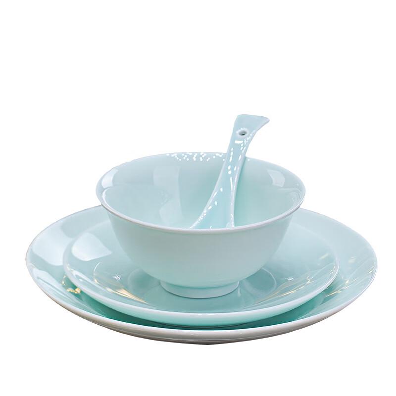 Yipan Qingqiu Celadon Underglaze Ceramic Dinnerware Set