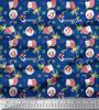 Soimoi Japan Crepe Satin Fabric Dot,Parrot & PineJuice Summer Designs Fabric Prints By Metre 42 Inch