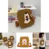 Adorable Cartoon Canvas Shoulder Bag For Kids Perfect For Everyday Use And Storage