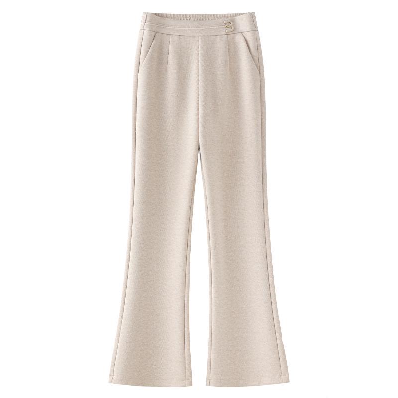 

Women s 2024 Off-White Cashmere Micro-Flared Elastic Pants - Autumn/Winter Style S