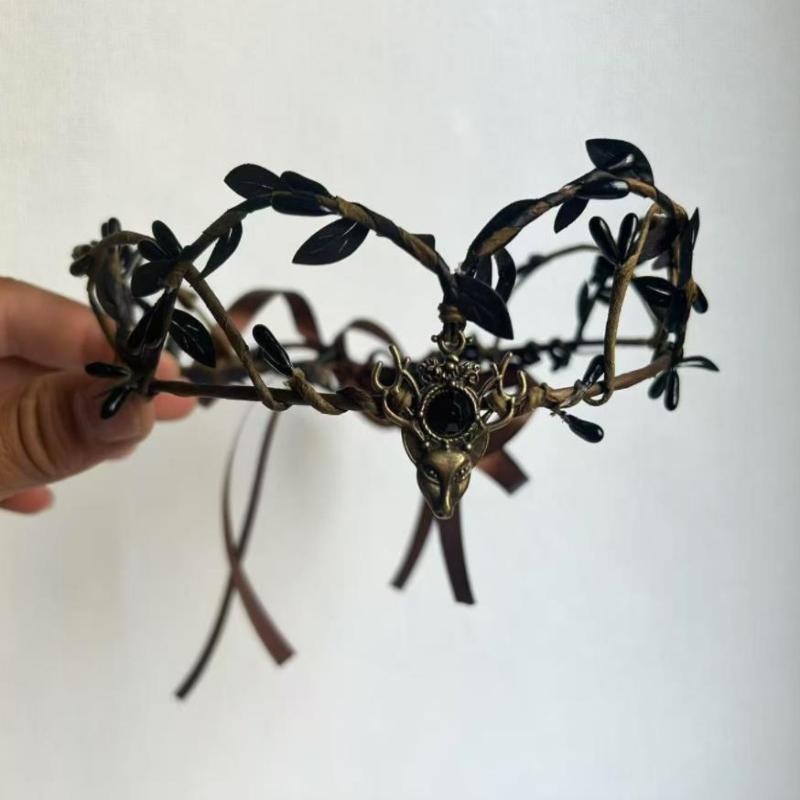 

Имитация Листьев Дерева Фея Ободок Ручной Работы Эльфийская Принцесса Головной Убор Лесная Свадьба Цветочная Корона Для Женщин Девочек