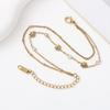 Elegant Multi-Layer Flower Bracelet & Anklet in Titanium Steel for Women