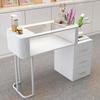 Tavolo per Manicure 1 Posto Altezza 78CM Scaffale Banco da Lavoro 1 pz Piano in Vetro Temperato 80+30 Cassetto