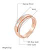 Luxury Shiny Natural Zircon Bridal Wedding Rings  Rose Gold  Color Mix Design Daily Fine Ethnic Jewelry For Women
