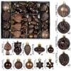 Retro Style Owl Christmas Tree Ornaments - Electroplated Painted Balls