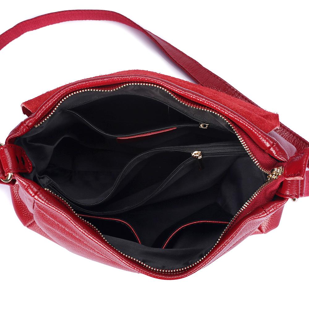 Women Want To Buy European and American Simple Messenger Bags, One Shoulder Large Capacity Diagonal Span Large Bags, New Cowhide Women's Bags