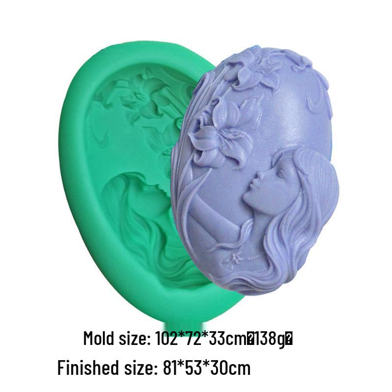 Retro Praying Angel Garden Fairy Silicone Mold for Soap, Candle, or Plaster Epoxy