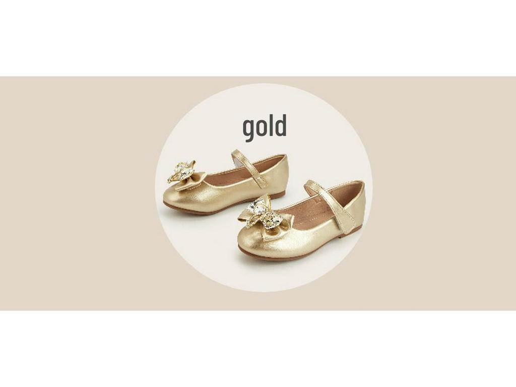 Lente 2026 Prinsessenschoenen voor Meisjes - Ronde Neus met Kristallen Gesp en Strikdetail in Leer.