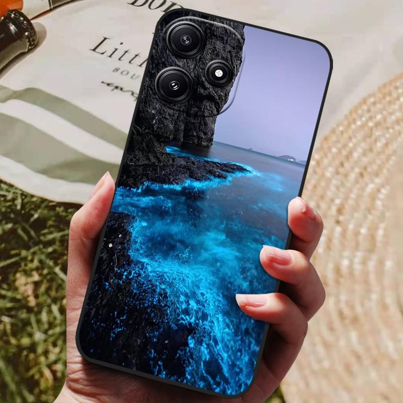 Pre puzdro Xiaomi Poco M6 Pro Silikónový zadný kryt Puzdro na telefón pre Poco M6 Pro 5G Puzdrá PocoM6 Pro 2023 Plne čierny nárazník coque