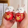 2pcs Aesthetic The Living Room Ornament Resin Rabbit Like Brocade Rabbit Puts A Pair of Office Desk Newcomer Gift Puts A Piece
