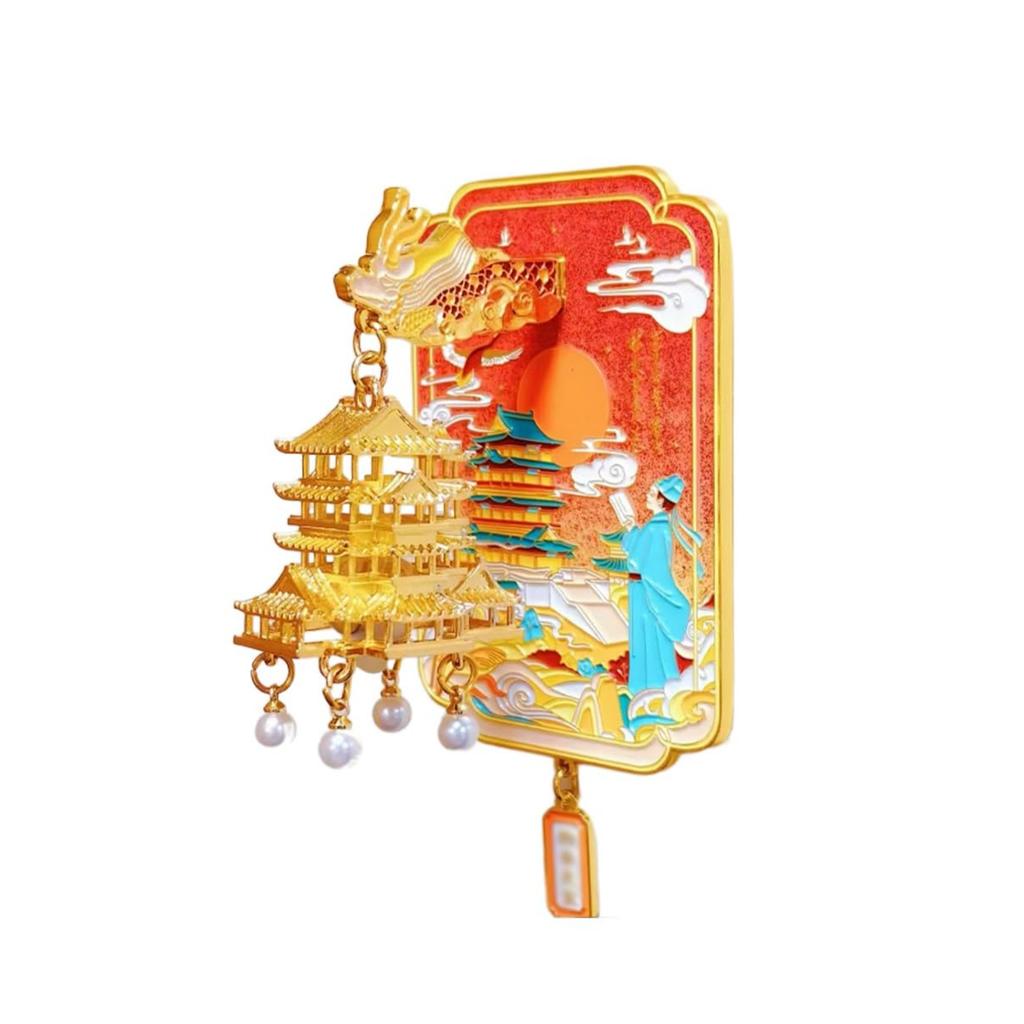 Luminous Cultural And Creative Metal Refrigerator Sticker