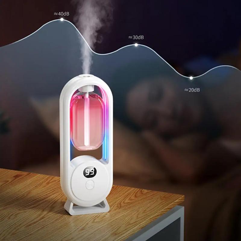 Digitaler Aromatherapie-Diffusor mit Stimmungslicht 1000mAh Auto-Spray 5 Modi Timer Luftbefeuchter für Schlaf Ätherischer Öl-Diffusor 50ml
