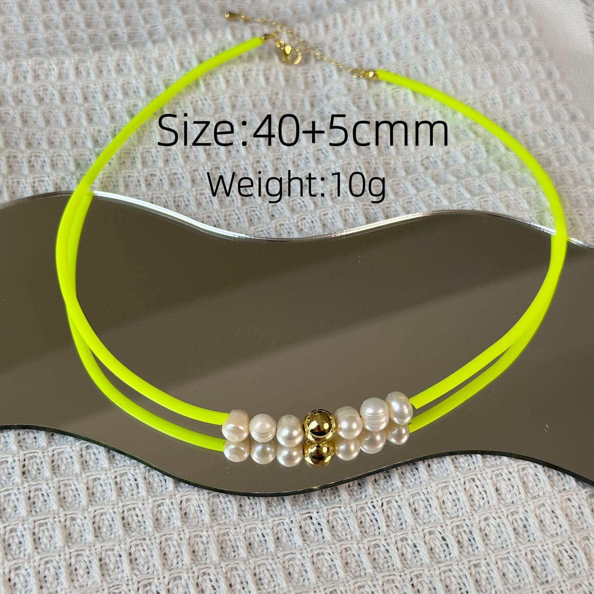 

Design Cute Tie Beach Seaside Necklace Dopamine Color Match Women S Necklace неоновый жёлтый