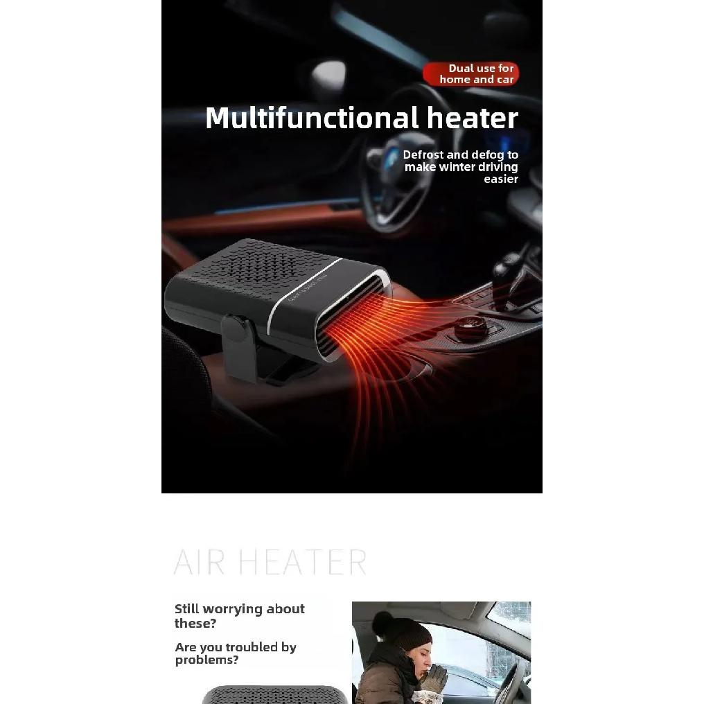 12V 24V Universal Car Heater Mini Defroster Defogger Windshield Heater For Winter Truck Windshield Heating And Warming 1 Pcs
