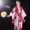 2025 Seiden Plus Size Japanischer Kimono Pyjama - Damen Trendiges Douyin-Inspiriertes Gewand Bademantel Hauskleidung