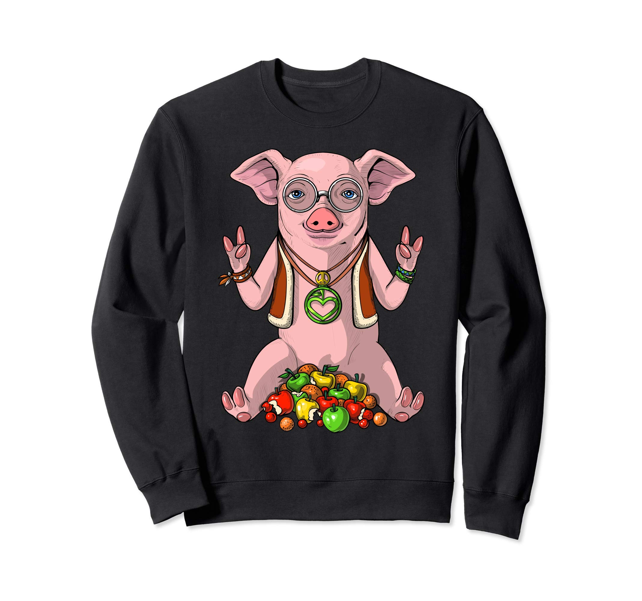 

Pig Hippie Funny Farm Animal Peace Sign Sweatshirt