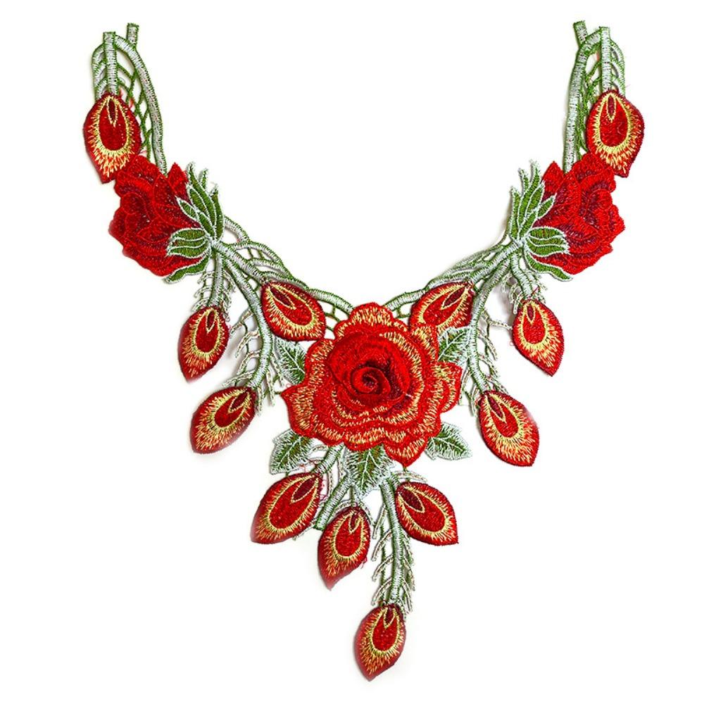 3D Flower Embroidery Flower Applique Detachable Sew on Patch  Wedding Decoration DIY