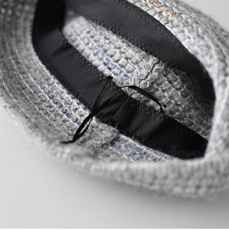 Autumn Winter Korean Thread Knitted Basin Hat Women'S Simple Casual Plain Warm Ear Protection And Windproof Wool Bucket Hat