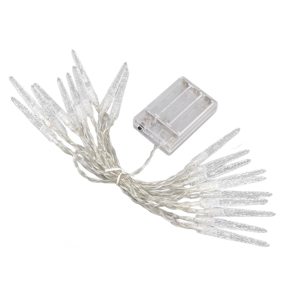 LED Ice Cone String Light 20LEDs Waterproof Icicle Fairy String Light for Holiday Christmas Indoor