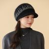 Women's Autumn and Winter Middle-aged and Elderly Fashion Hats, Striped Cold-proof Ear Protectors, Knitted Hats, Casual and Warm Mother Hats