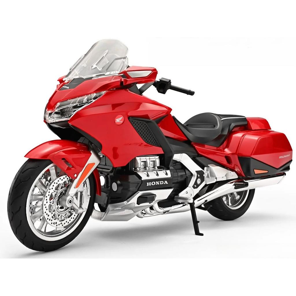 1/9 Honda Gold Wing Tour GL1800 Alloy Die Cast Motorcycle Model Vehicle Collection Sound and Light Off Road Autocycle Toys Car