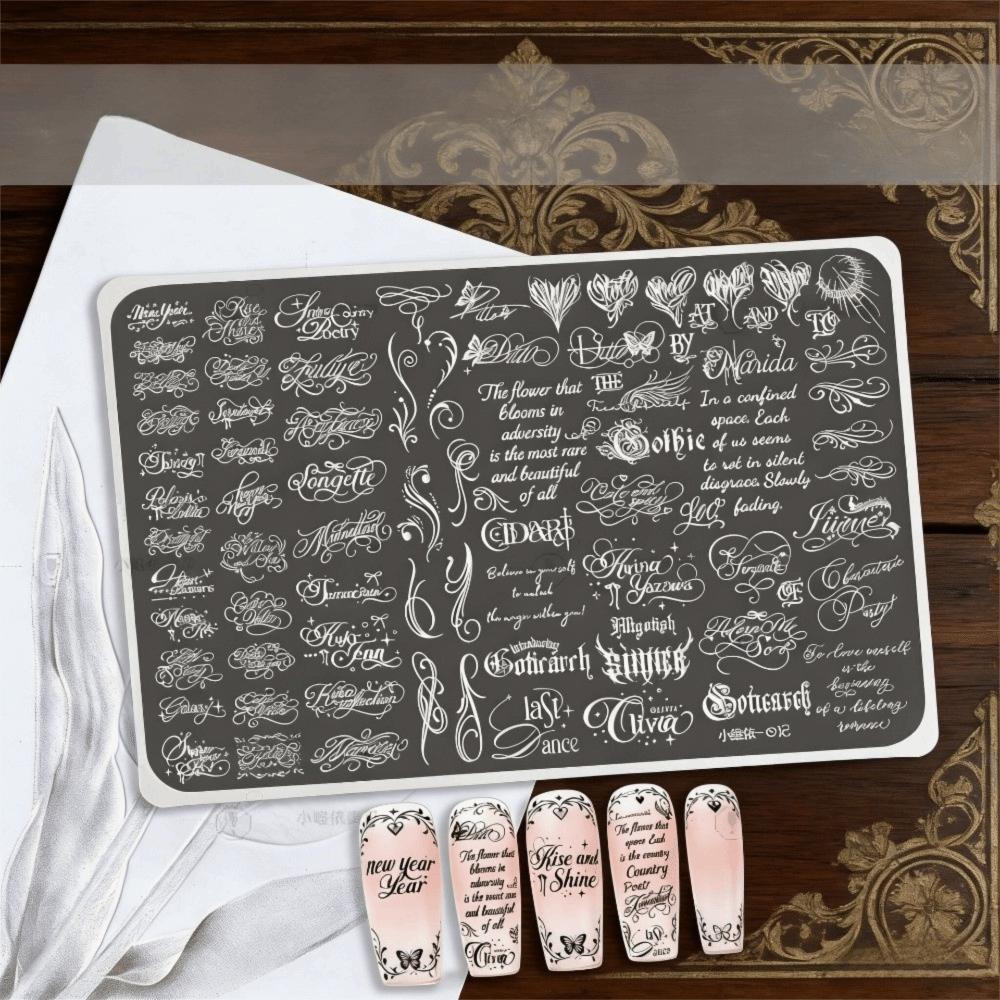 HD Clear Nail Art Stamping Plates French Manicure Templates Nail Art Supplies Style B