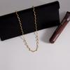 Yori New Stainless Steel Wave Pendant Necklace For Women Stainless Steel Delicate Daily Sweet Jewelry Accessories