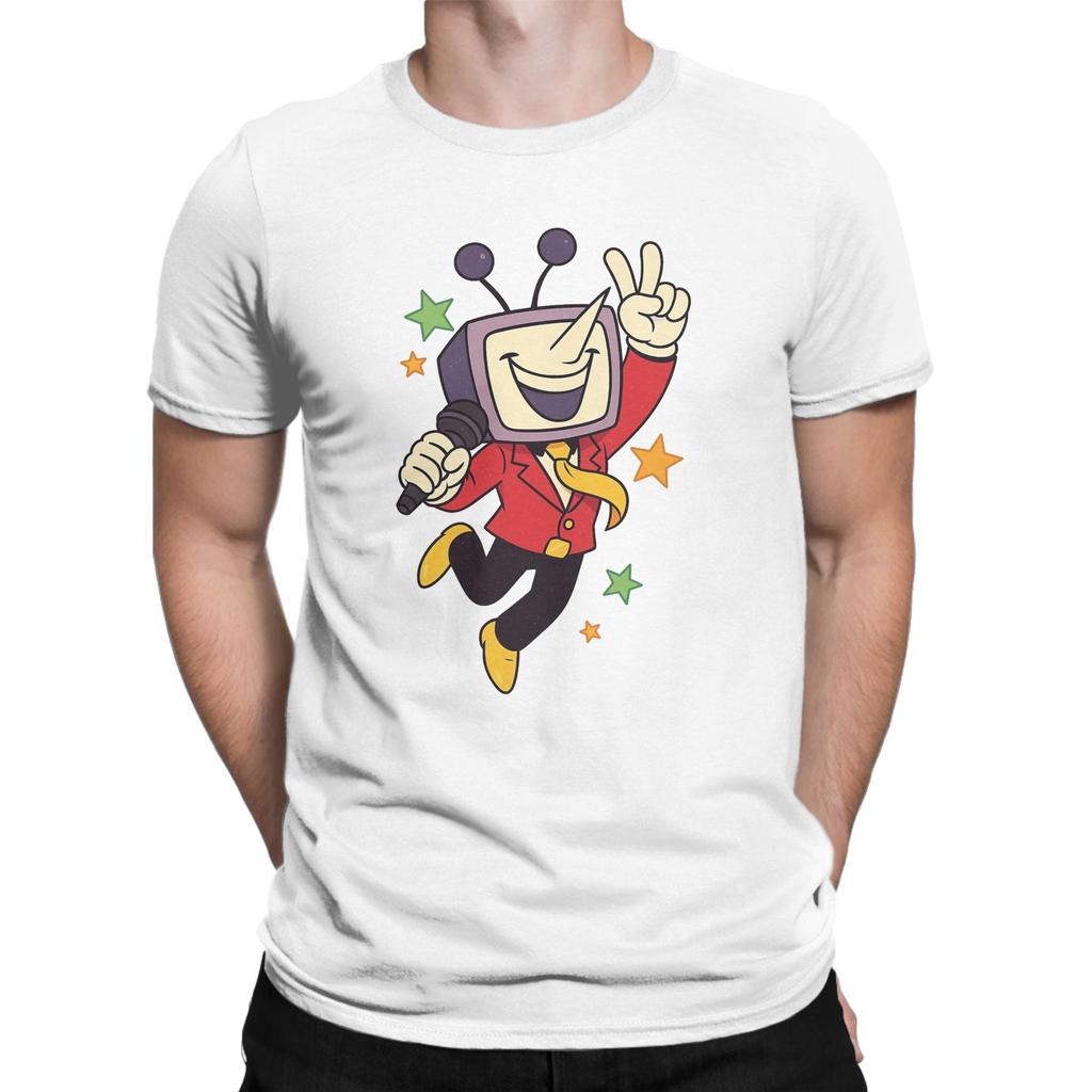 Mr Tenna Deltarune Spiel T-Shirts für Herren 100% Baumwolle Freizeit-T-Shirt Rundhals T-Shirts Kurzarm Kleidung Geschenkidee