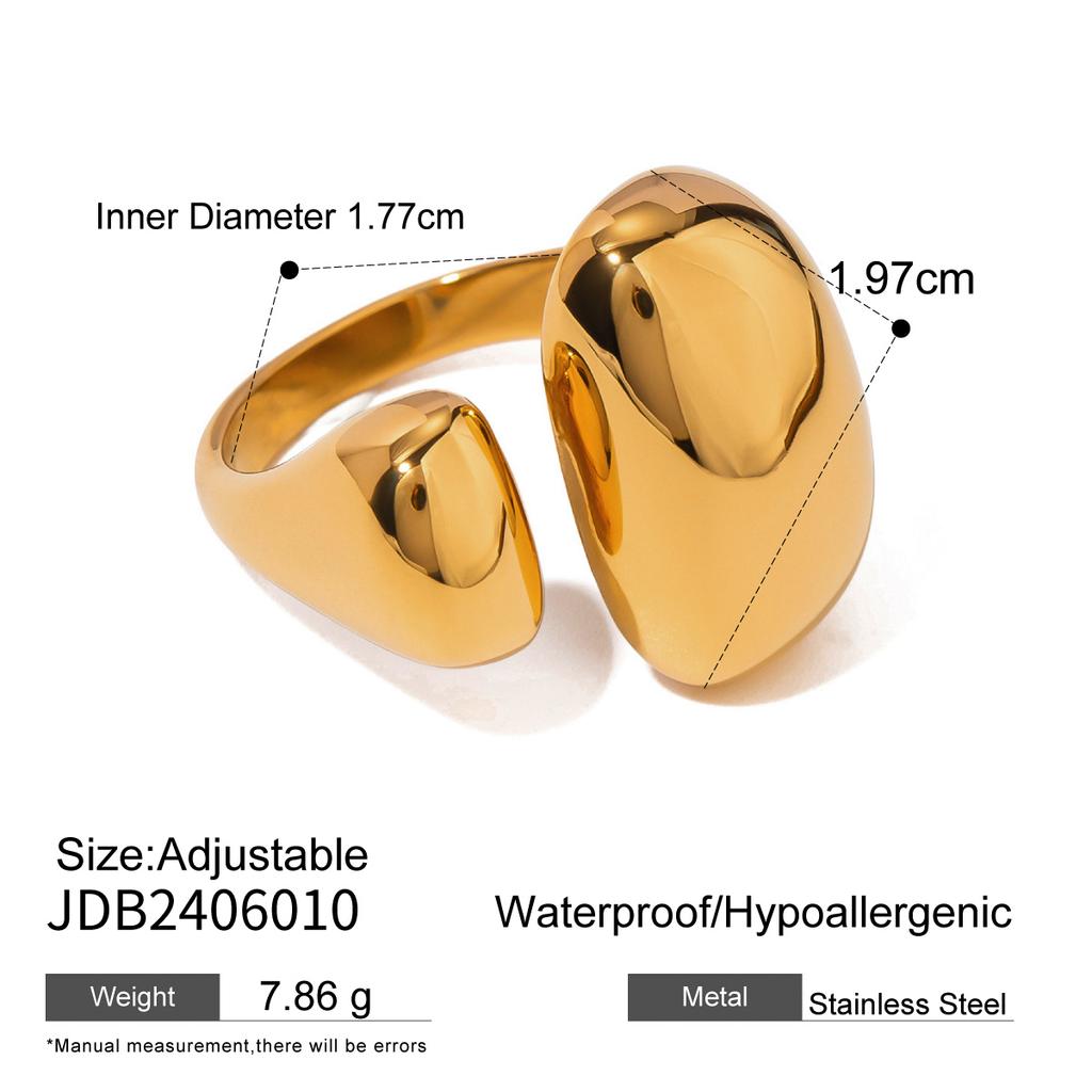 Uworld Minimalist 316L Stainless Steel INS Ring High Quality Waterproof Charm Metal Gold Silver Color Fashion Finger Jewelry