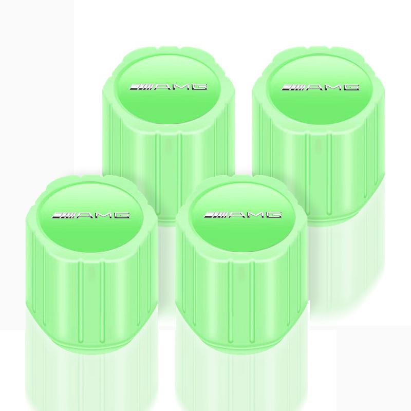 Leuchtende Auto-Reifenventilkappen Fluoreszierende Motorrad-Radreifen Für Mercedes Benz AMG W212 W205 W246 W177 W176 W213 GLC GLE GLS ML Willkommen Laserlampe