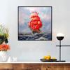 Diamond Painting Red Sailboat & Seagull Diamond Embroidery Rhinestone Home Decor Painting Ship Mosaics Sewing