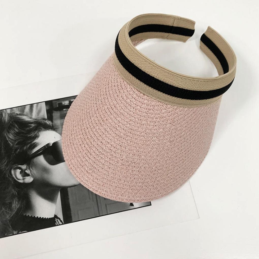 Irene Natural Sun Cap Visor Raffia Rattan Daily Hat