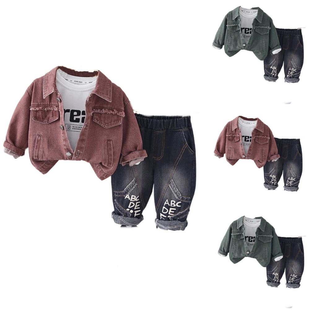Kids Casual Long-Sleeve Set, Comfortable Daily Wear Outfits