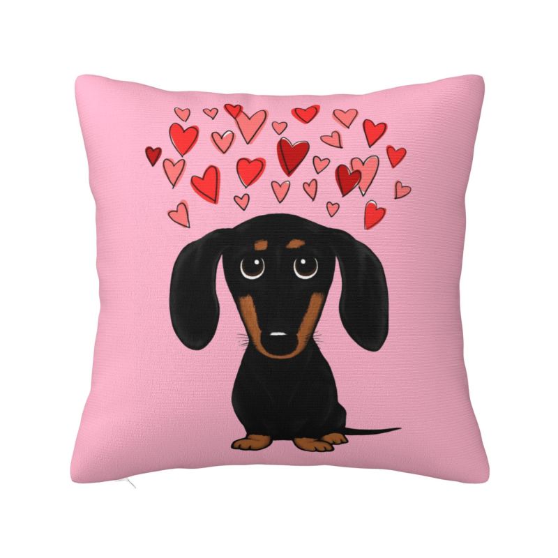 Dachshund Cushion Cover  cm Soft Sausage Badger Wiener Dog Throw Pillow Case Bedroom Decoration Bedding Sofa Pillowslip