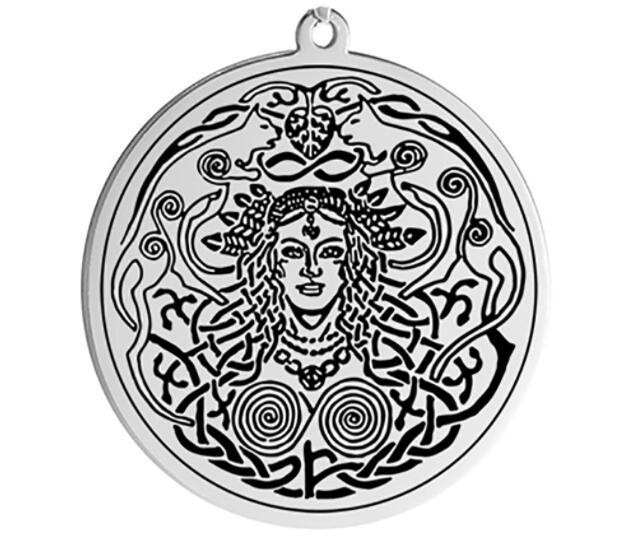 Severská mytologie Freya Bohyně a Láska Krása Amulet Vzor Nerezová ocel Přívěsek Náhrdelník