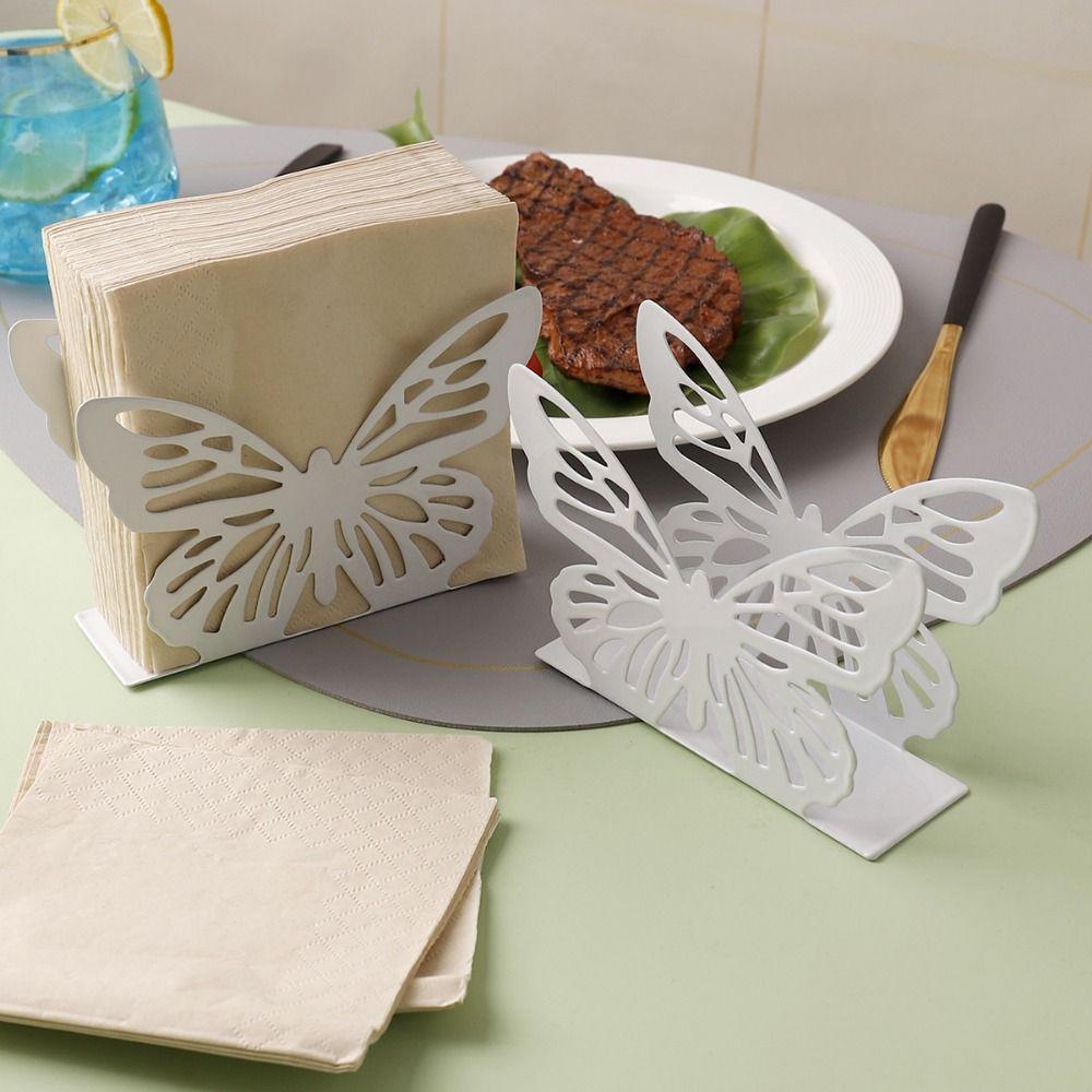 Iron Napkin Storage Vertical Design Napkin Organizer Paper Towel Holder  Restaurant