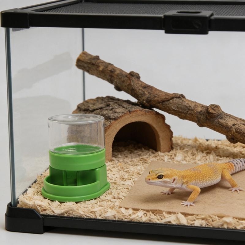 Transparent Reptiles Water Feeder With Automatic Water Refilling Space Efficient Design Technology