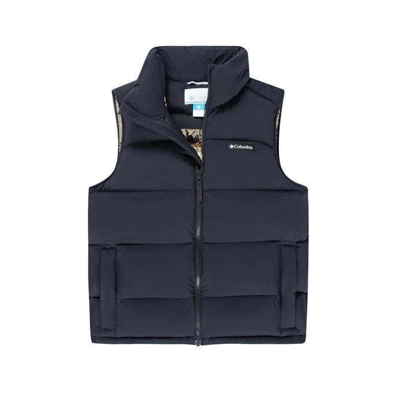 Columbia Casual Outdoor Solid Color Simple Logo Print Waterproof Warm Gold Dot Water-Repellent Goose Down 700 Fill Vest Men vest Black WE4939-010