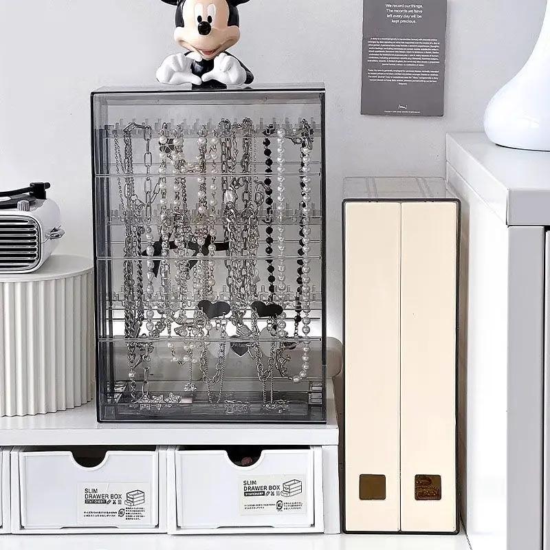 Transparentes Schubladen-Schmuckaufbewahrungsregal mit großer Kapazität Juwelier Frauen Armband Halskette Ring Ohrringe Organizer Aufbewahrungsboxen