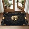 Valencia FC Design Crystal Velvet Rug Soft Decorative Mat for Bedroom Entrance