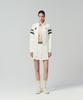 SERGIO TACCHINI W Mc Scratch Staff Pleated Skirt (White)
