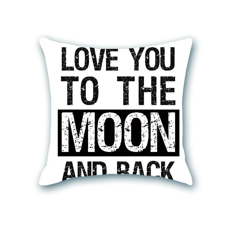 Nordic Alphabet Model Room Sofa Pillow Cushion Office Waist Pillow Home Alphabet Pillow Set