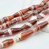 Silk-Wrapped Agate Pointed Rice Beads for DIY Tibetan Bracelets, Necklaces, Prayer Beads & Jewelry Accessories
