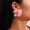 Sculptural Floral Acrylic Earrings Oversize Sweet Bloom Studs with a Modern Art Vibe OG050