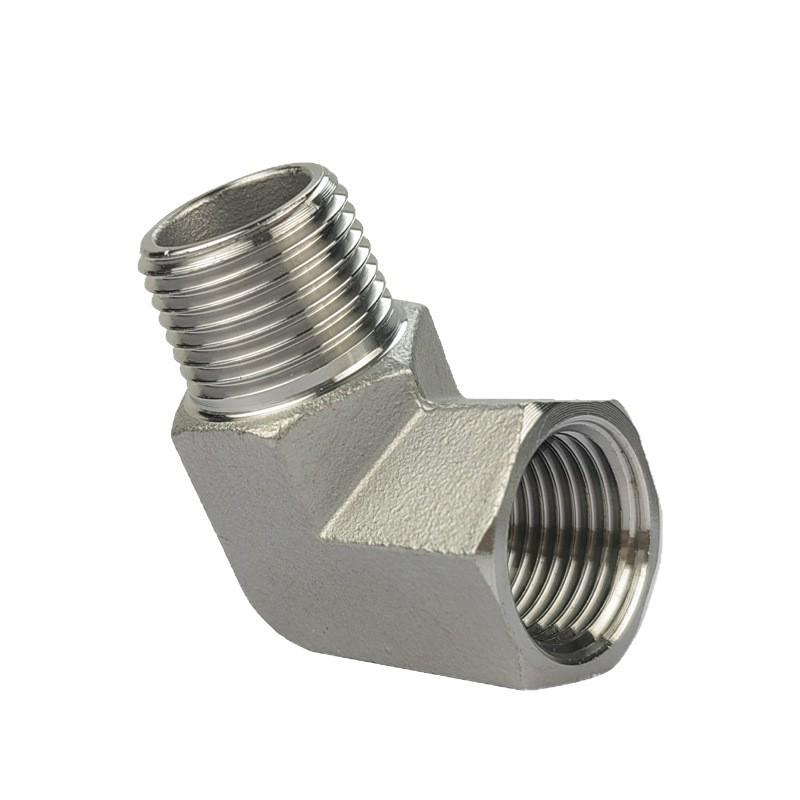 304 Stainless Steel 90° Male-Female Thread Hex Elbow Pipe Fitting