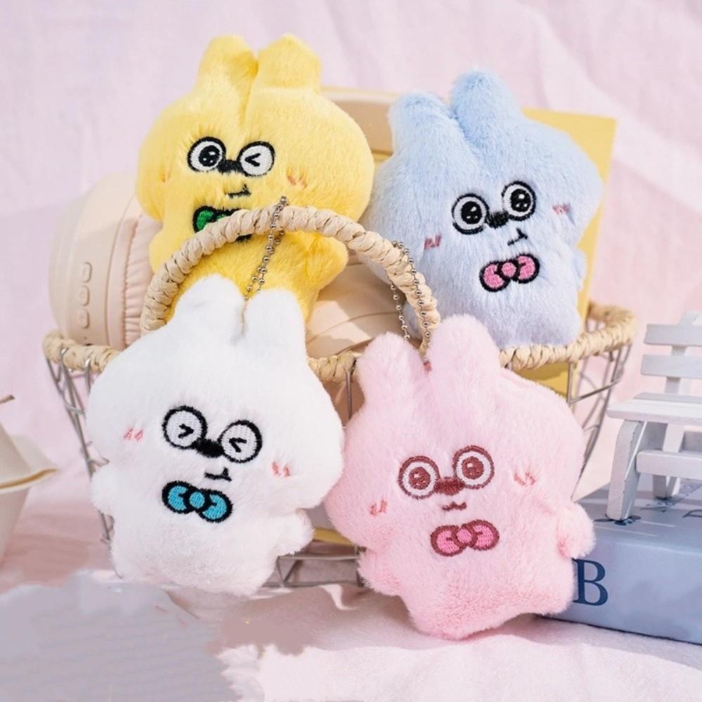 Key Ring Squeezing Keychain Friendship Rabbit Pendant Cute Plush Rabbit Keychain  Bag Decor
